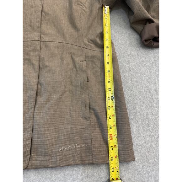 Eddie Bauer Women’s Hooded Rain Jacket / Windbreaker – Size Large (Taupe) - Picture 8 of 11